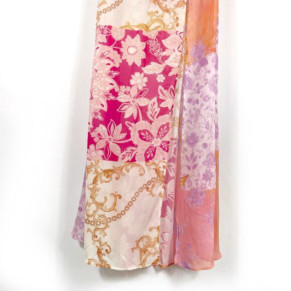 Majorelle Riviera Gown Maxi Slip Dress Medallion Patchwork Slit Sleeveless Sz S‎ - Picture 6 of 10